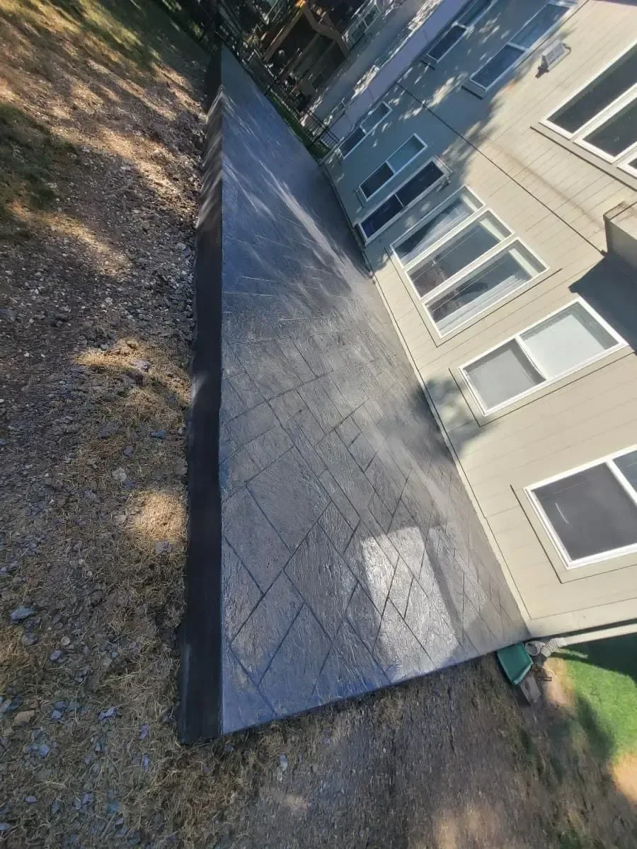 Decorative concrete with custom color finish — Olathe, KS