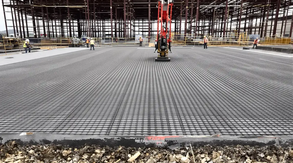 Insulated curing blankets on a thick mat foundation pour with thermocouple monitoring in Kansas City